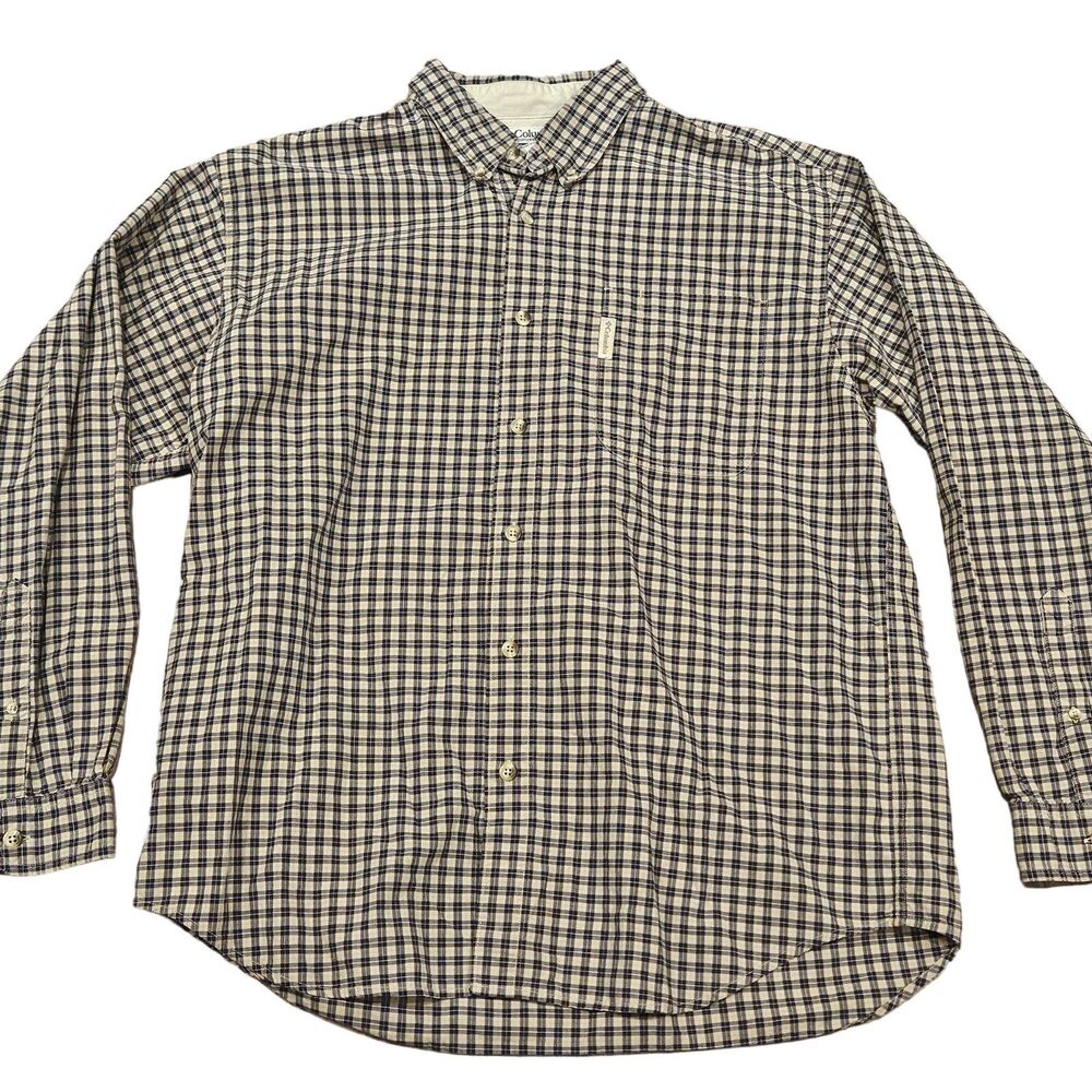 Columbia Sportswear Men's Long Sleeve Plaid Check Button Down Shirt Size Large